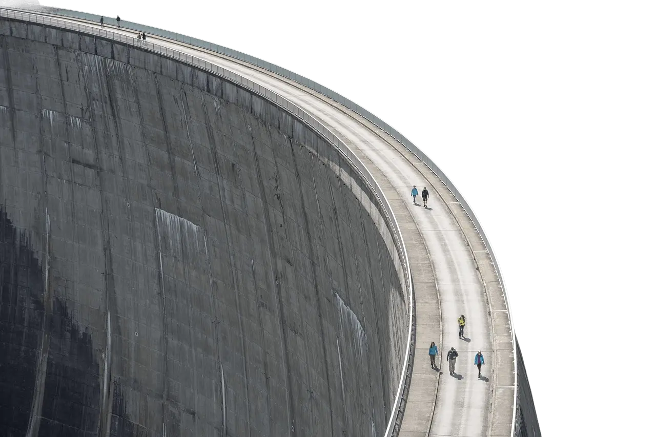 Industrial dam structure